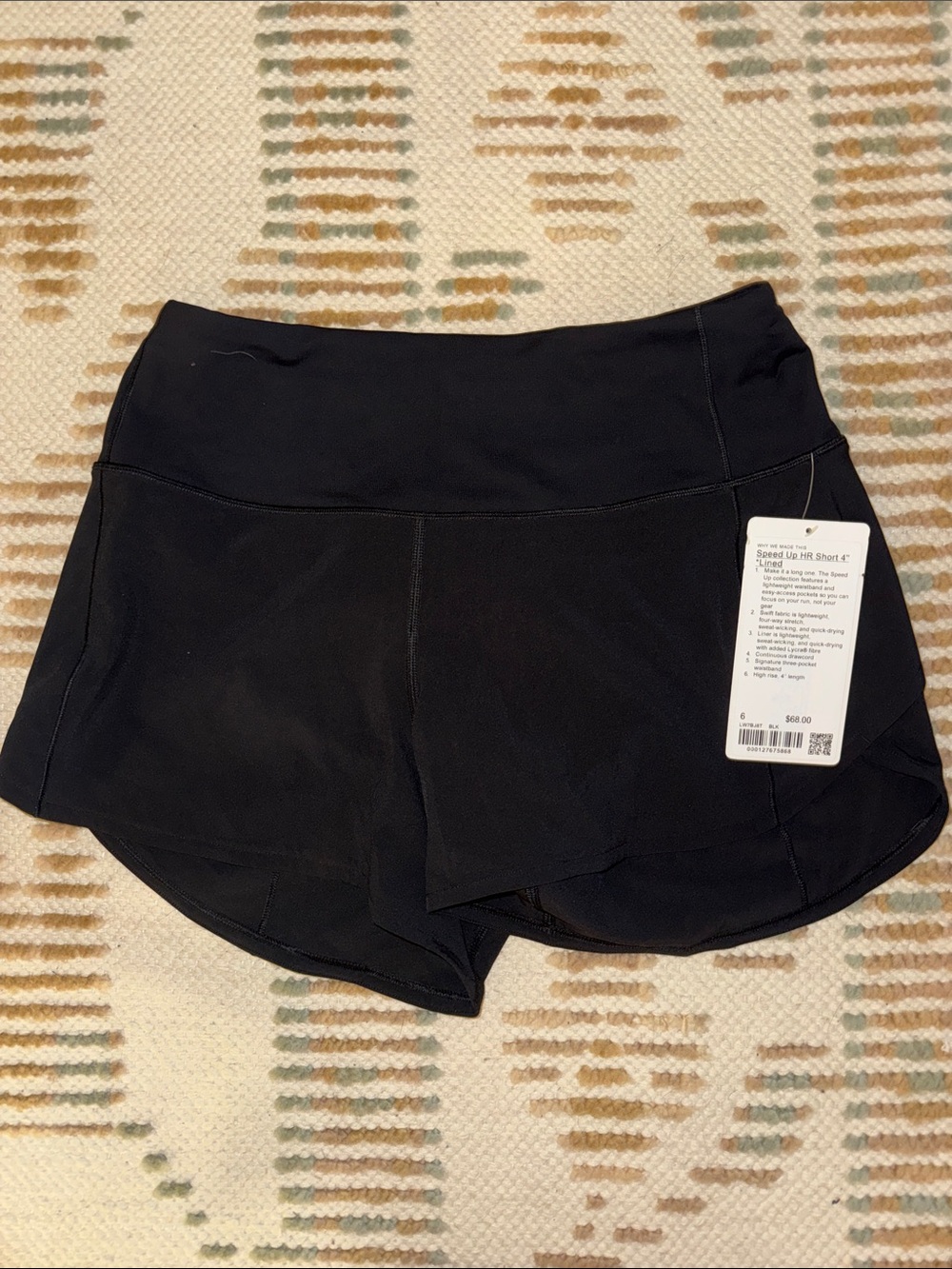 lululemon athletica Black Women's Athletic Shorts with Built-In Liner